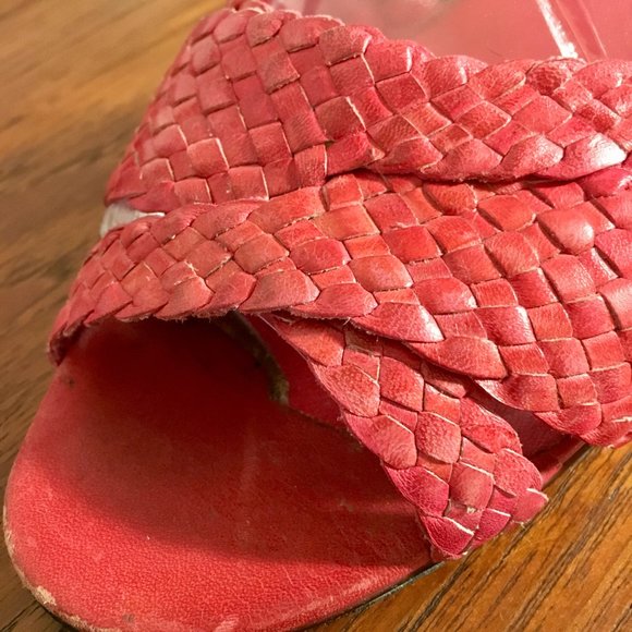 GLORIA VANDERBILT Pink Ankle Strap Sandals 80s 9M - Picture 7 of 11